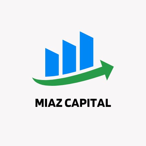 Green Blue Minimalist Financial Growing Investment Logo